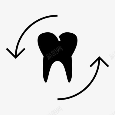 牙齿图标牙齿刷新修复图标图标