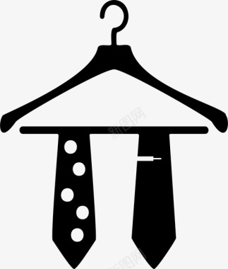 领带商务衣架图标图标