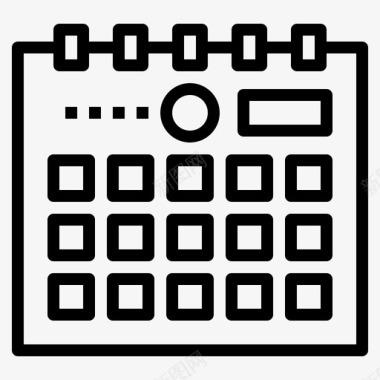 圣诞节元素日历日历日期办公室元素图标图标