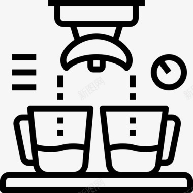 欧式元素浓缩咖啡咖啡双人图标图标