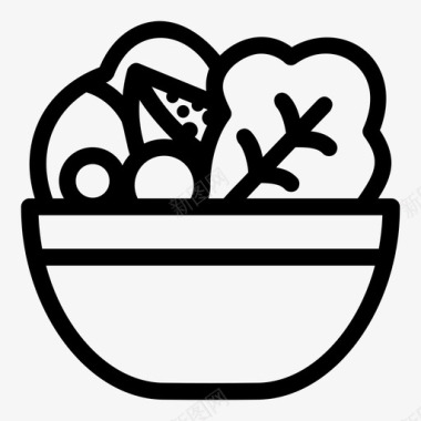 有机食物沙拉减肥食品食品图标图标