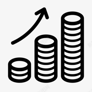 创业英雄榜财富增长金钱利润图标图标