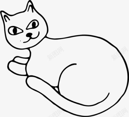 彩绘宠物猫动物小猫图标图标