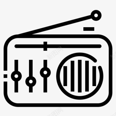 家用电器素材收音机电器通讯图标图标