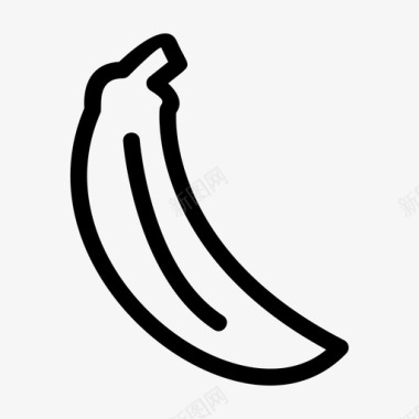 香蕉果皮严肃图标图标