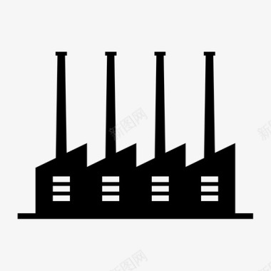 生产工厂建筑工业图标图标