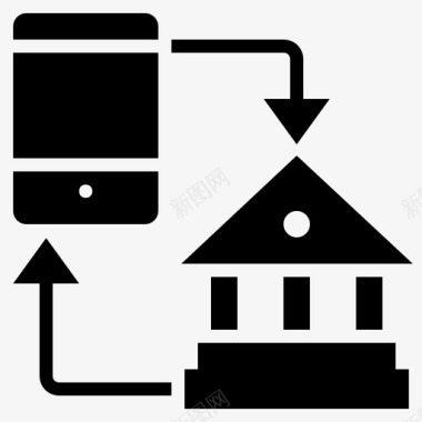 数字隐形设计手机银行数字银行网上银行图标图标