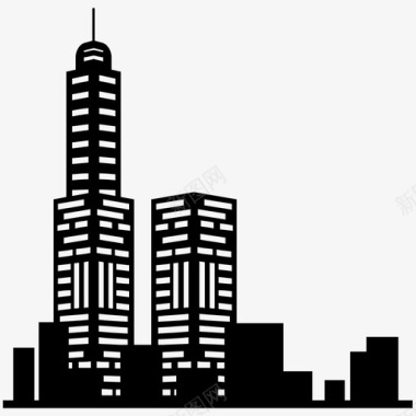 PNG建筑物城市建筑物街区图标图标