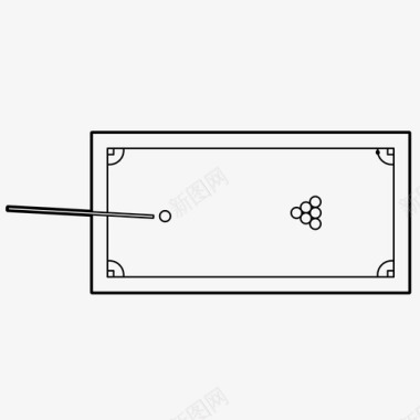 台球矢量台球桌台球娱乐图标图标