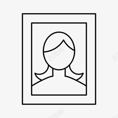 用户肖像相框人图标图标