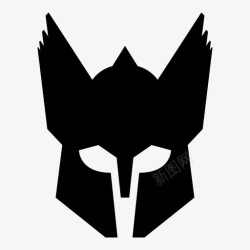 头盔翅膀头盔盔甲维京人图标高清图片