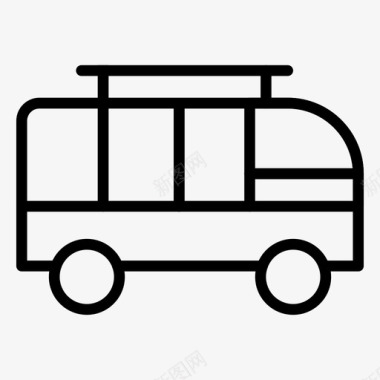 旅游线路货车汽车运输图标图标