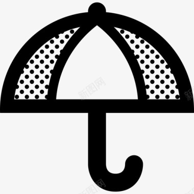 点缀雨伞保护伞雨天图标图标
