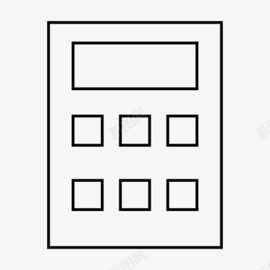 数学标识计算器计数数学图标图标