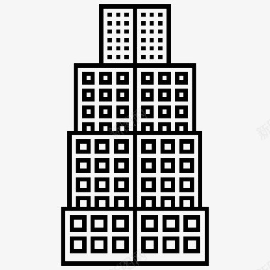 企业感恩城市摩天大楼公司企业图标图标