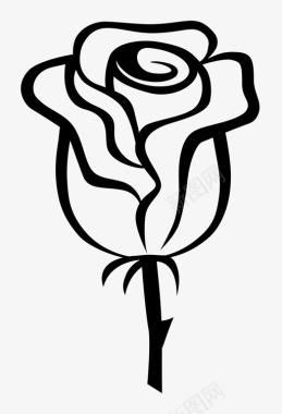 玫瑰玫瑰花朵爱情图标图标