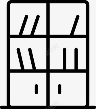 气球门书架门图书馆图标图标
