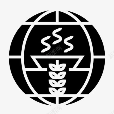 世界粮食日国际日字形图标图标