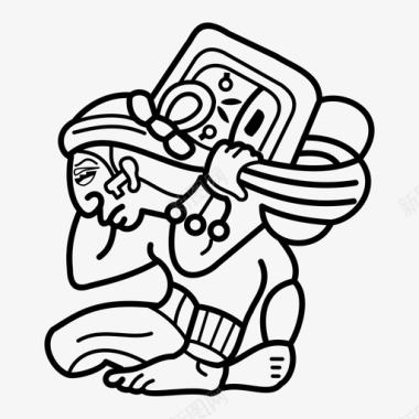玛雅文明阿兹特克玛雅历法图标图标