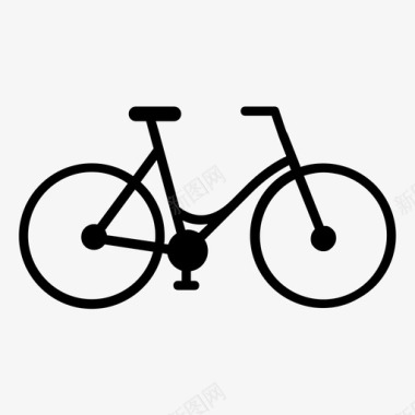 自行车女孩骑行图标图标