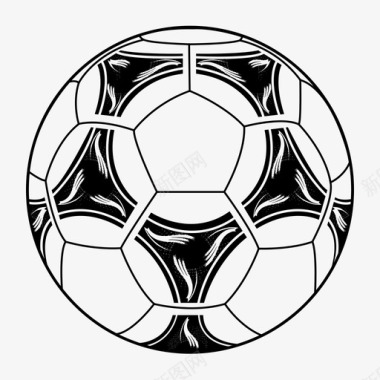 足球三色阿迪达斯足球图标图标