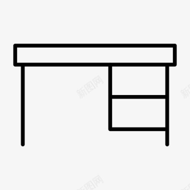 小学书桌书桌家具室内图标图标