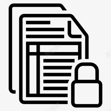 安全是安全文件机密文件信息图标图标