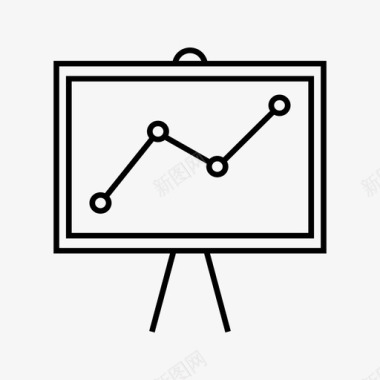 搜索引擎优化培训黑板统计图标图标