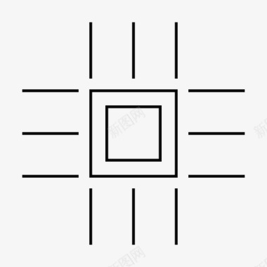 英特尔处理器处理器中央处理器数据处理器图标图标