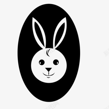 复活节兔子糖果庆祝图标图标