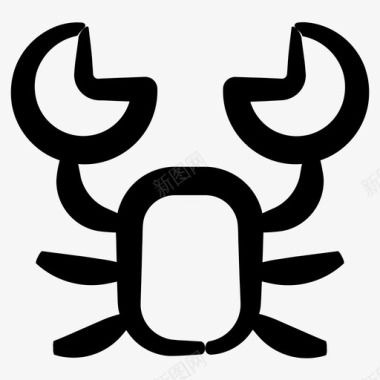 螃蟹蟹爪帝王蟹图标图标