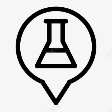 伽利略实验地点科学针锥形瓶实验室图标图标