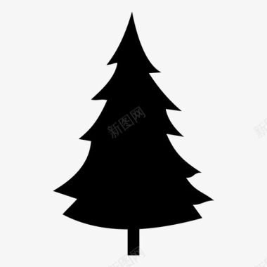 松树云杉圣诞树松树图标图标