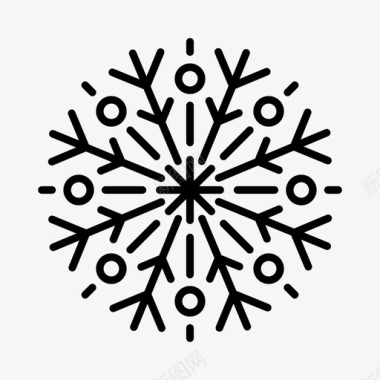 雪花圣诞节雪花水晶图标图标