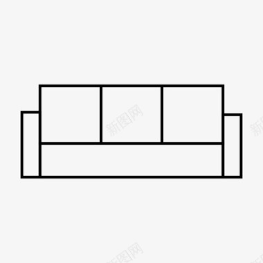 沙发休息座位图标图标
