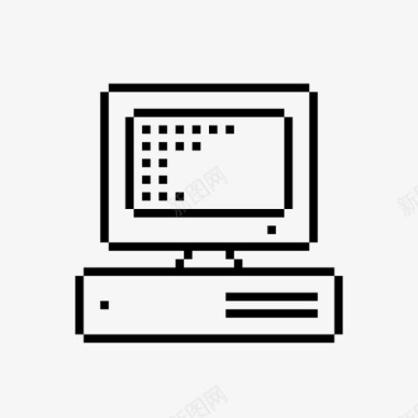 像素化pc电脑电脑显示器图标图标