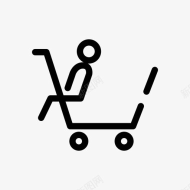 婴儿座椅手推车儿童购物图标图标