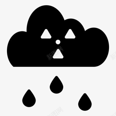 放射性云污染放射性图标图标