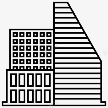 城市建设未来城市建设企业现代图标图标