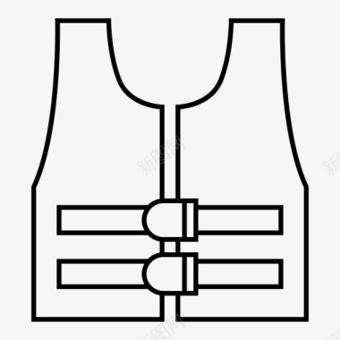 三色背心救生衣警卫保险箱图标图标