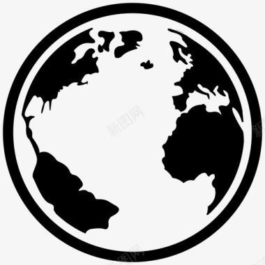 标志图集全球地图集地球图标图标