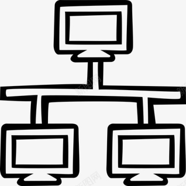 计算机连接计算机网络连接局域网图标图标