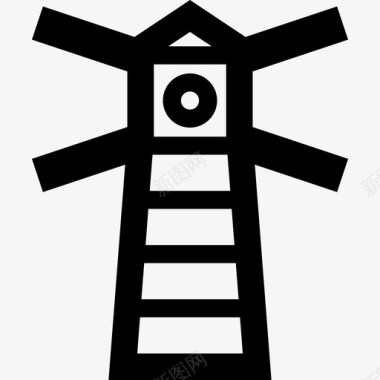 灯塔建筑物航海图标图标