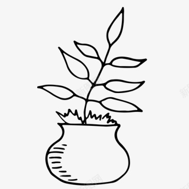室内植物装饰植物花图标图标