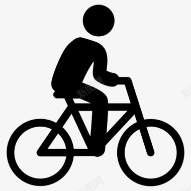 自行车运动员运动图标图标
