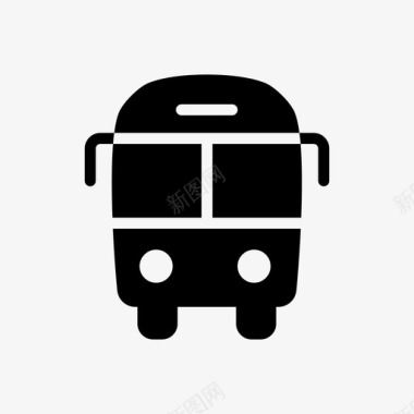 公共标识红汽车公共汽车交通工具图标图标