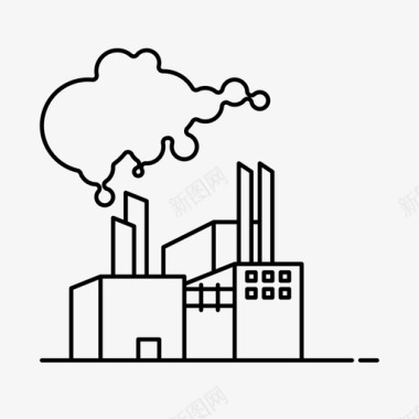 工厂企业污染图标图标