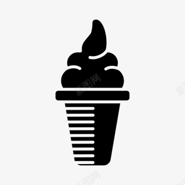 冰淇淋筒冰淇淋雪糕筒图标图标