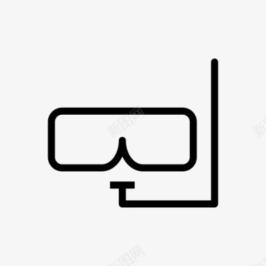 旅游线路护目镜眼镜潜水图标图标