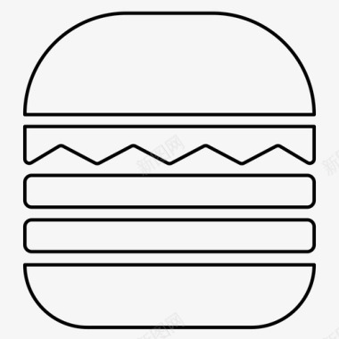 芝士汉堡牛肉快餐图标图标